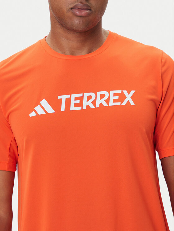 adidas adidas T-Shirt Terrex Multi Climacool Logo Tech JI9236 Pomarańczowy Regular Fit