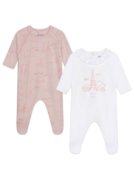 Kenzo Kids Kenzo Kids Marškinėlių ir šortų komplektas K98101 Balta Regular Fit