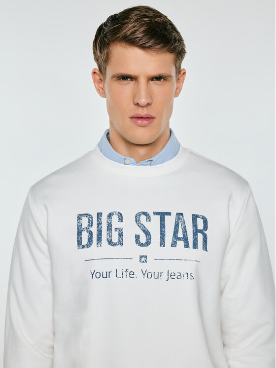 BIG STAR BIG STAR Bluza SETOR Biały Basic Fit