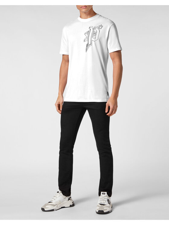 PHILIPP PLEIN PHILIPP PLEIN T-Shirt 9939 Biały Regular Fit