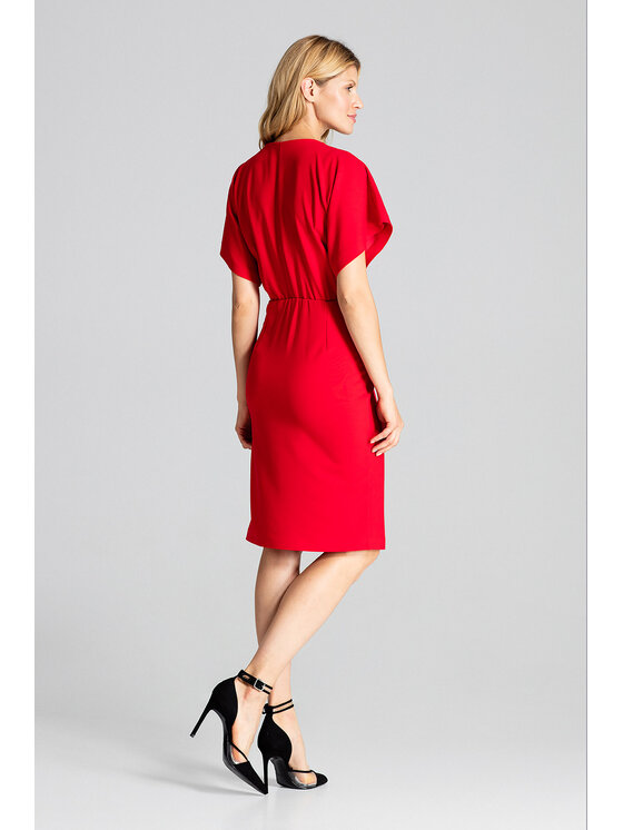 FIGL FIGL Sukienka M687 Czerwony Regular Fit
