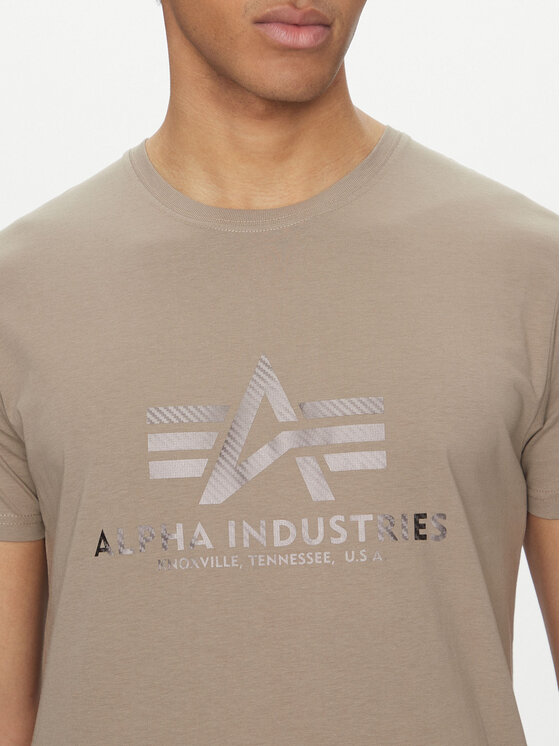 Alpha Industries Alpha Industries Marškinėliai Basic 100501 Smėlio Regular Fit