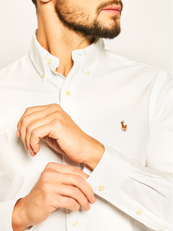Polo Ralph Lauren Polo Ralph Lauren Cămașă Core Replen 710549084 Alb Slim Fit