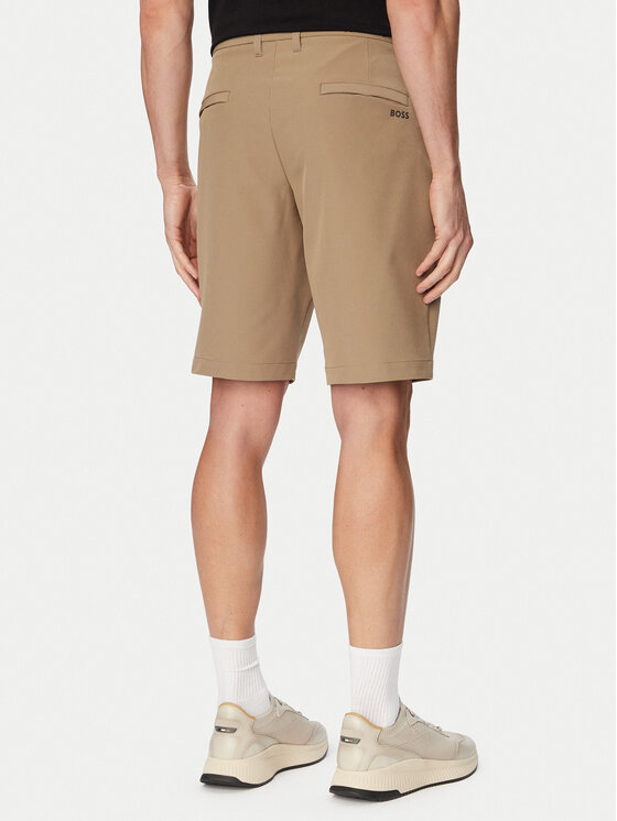 BOSS BOSS Medžiaginiai šortai S Commuter 10.5 Inch 50540337 Šviesiai žalia Slim Fit