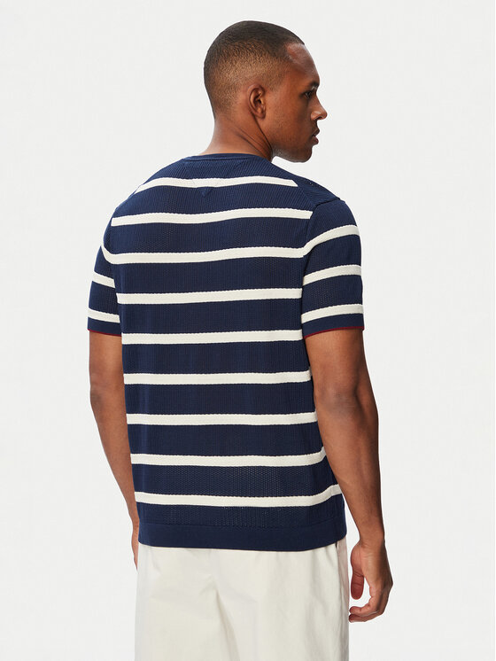 Tommy Hilfiger Tommy Hilfiger Marškinėliai Breton MW0MW43942 Tamsiai mėlyna Regular Fit