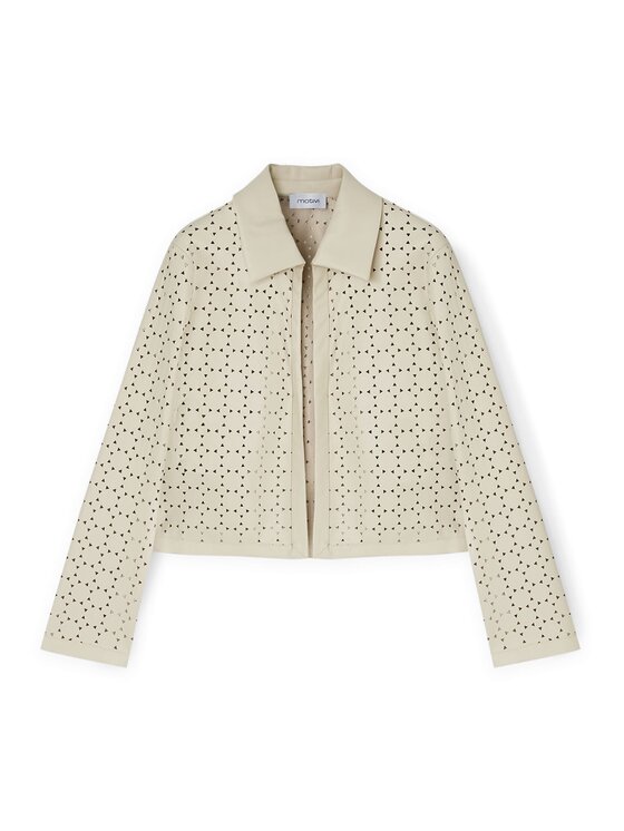 Motivi Motivi Giacca in similpelle R322Q000988N002 Crema Regular Fit