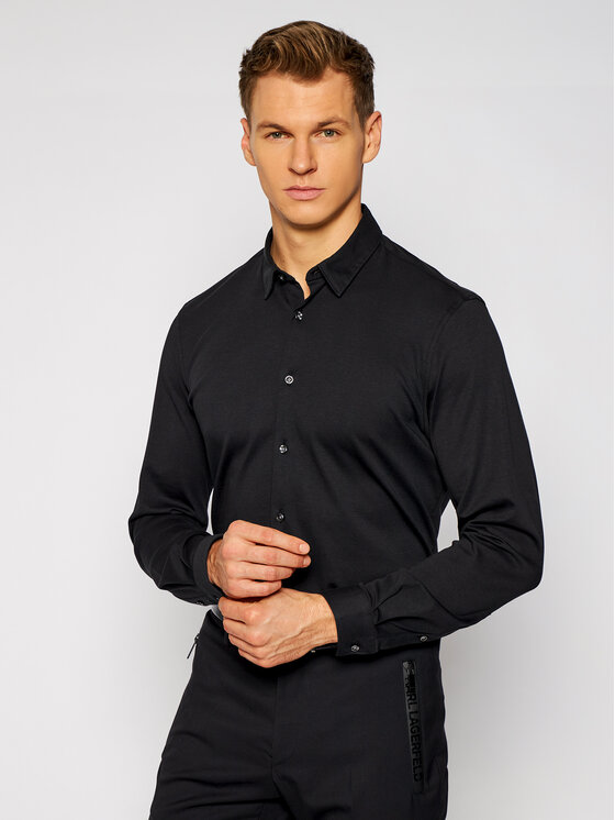 Pierre Cardin Pierre Cardin Camicia 8800/000/27280 Nero Travel Fit