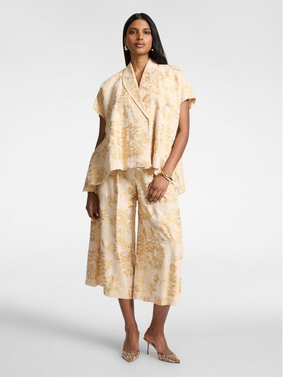 Elena Mirò Elena Mirò Cappotto invernale R060E000123N001 Crema Boxy Fit