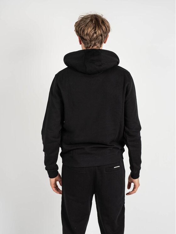 Les Hommes Les Hommes Μπλούζα LLH451-758P | Hooded Sweater Μαύρο Regular Fit