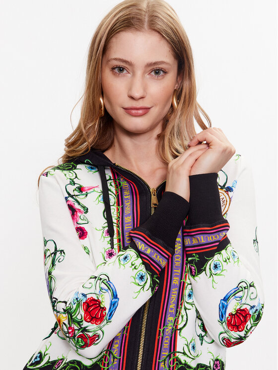 Versace Jeans Couture Versace Jeans Couture Суитшърт 74HAI3A6 Бял Regular Fit