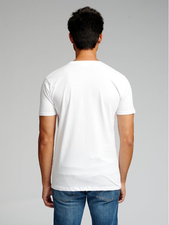 TeeShoppen TeeShoppen T-Shirt 'Muscle Collection' Biały Slim Fit