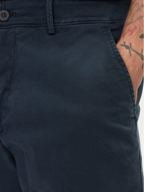 Pepe Jeans Pepe Jeans Šortky z materiálu Regular Chino Short PM801092 Tmavomodrá Regular Fit