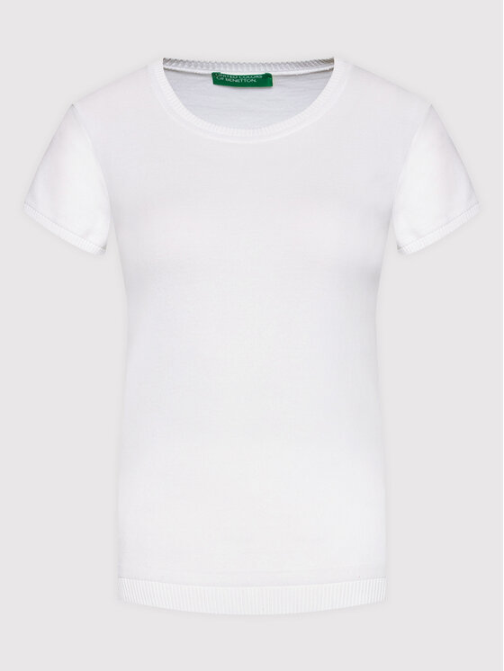 United Colors Of Benetton United Colors Of Benetton Tricou 1091D1M10 Alb Regular Fit