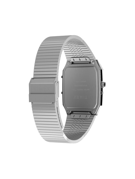 Timex Timex Годинник Q Timex® 1982 Ana-Digi Reissue Chronograph TW2Y05900 Срібний