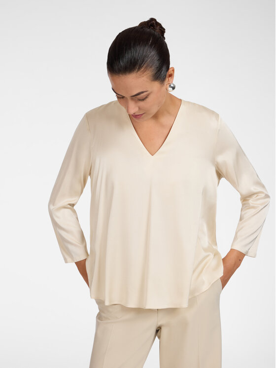 Elena Mirò Elena Mirò Blusa 2025P000250N002 Crema Regular Fit