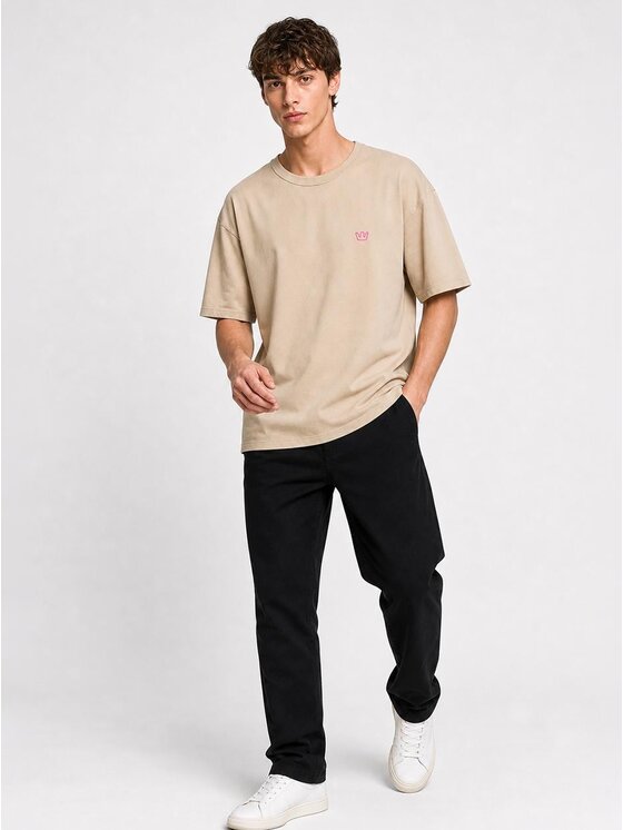Jigga Wear Jigga Wear T-Shirt 132289 Beżowy Oversize
