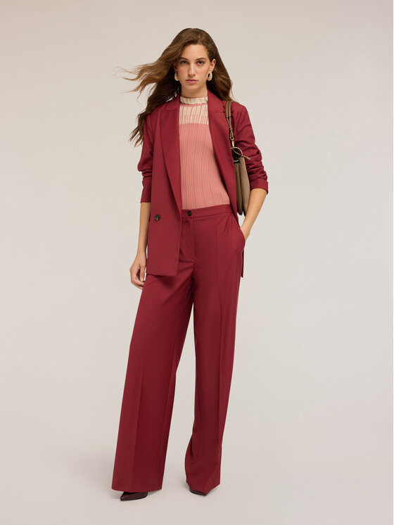 Motivi Motivi Spodnie materiałowe P067Q004096N036 Bordowy Regular Fit