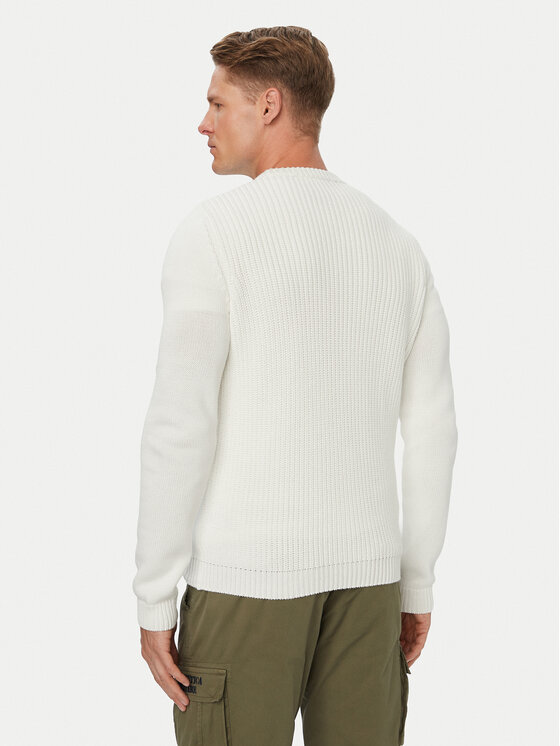 Aeronautica Militare Aeronautica Militare Pulover 262MA1571UL00409 Bela Regular Fit