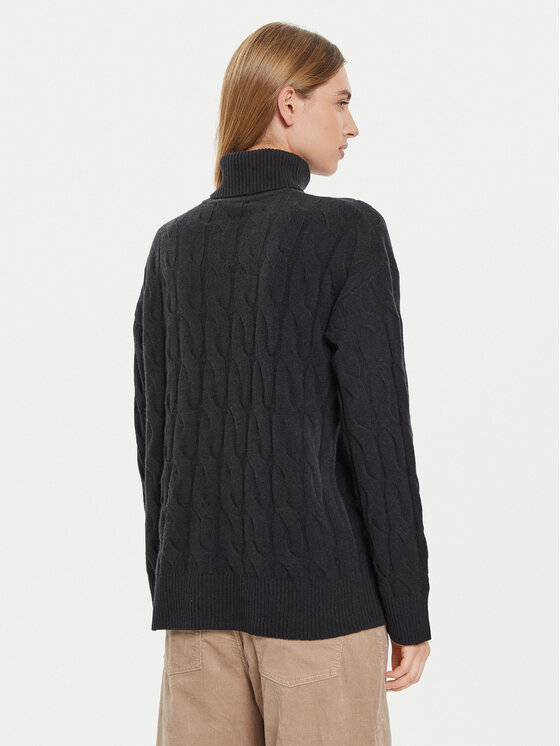 Tommy Hilfiger Tommy Hilfiger Rollkragenpullover WW0WW43102 Schwarz Regular Fit