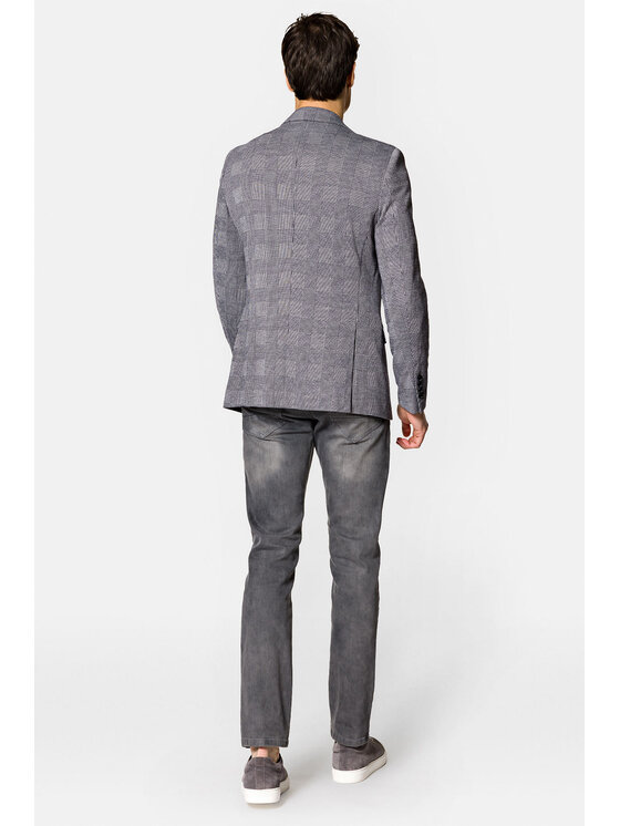 Lancerto Lancerto Marynarka Vicenza MA131123000002 Szary Slim Fit