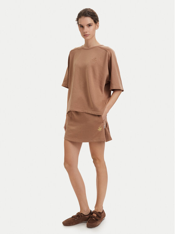 Beverly Hills Polo Club Beverly Hills Polo Club Póló P-SS26W-TS00817 Világosbarna Oversize