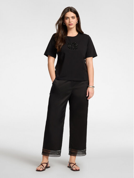 Elena Mirò Elena Mirò T-Shirt G071Z100627N033 Czarny Regular Fit