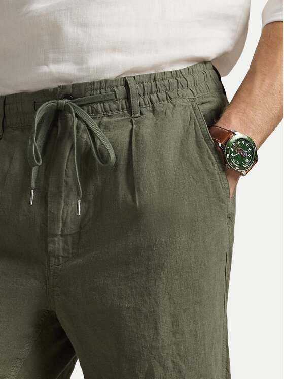 Polo Ralph Lauren Polo Ralph Lauren Bavlnené nohavice 710940611009 Zelená Tapered Fit