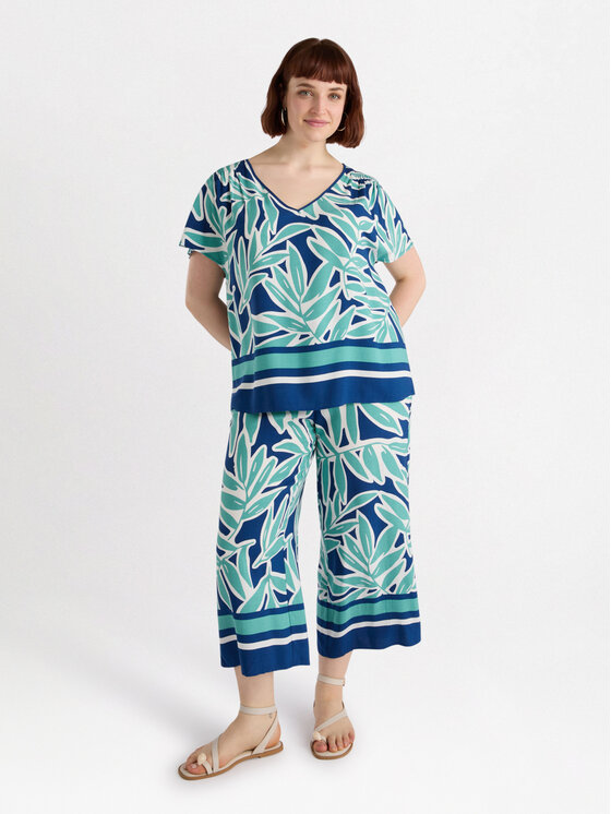 Fiorella Rubino Fiorella Rubino Pantaloni di tessuto P158T004986N0Z4 Blu Cropp Fit