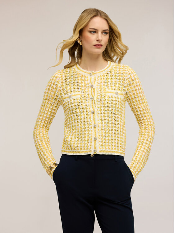 Motivi Motivi Cardigan M121W003811N0R8 Giallo Regular Fit