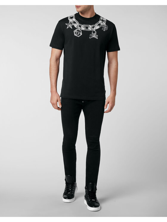 PHILIPP PLEIN PHILIPP PLEIN Tričko 3301 Čierna Regular Fit