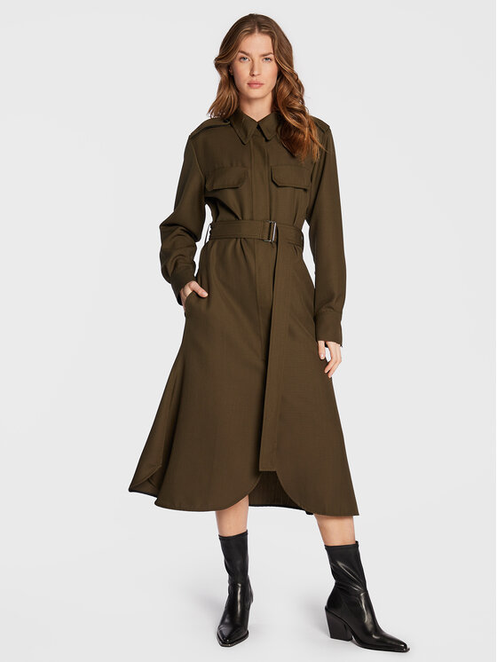 Victoria Victoria Beckham Victoria Victoria Beckham Pluusikleit 1322WDR003876B Khakivärviline Regular Fit