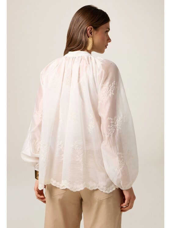 Oltre Oltre Blusa 2009J000774N011 Bianco Regular Fit