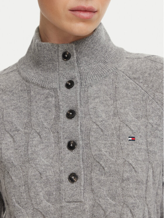 Tommy Hilfiger Tommy Hilfiger Пуловер WW0WW52189 Сив Regular Fit
