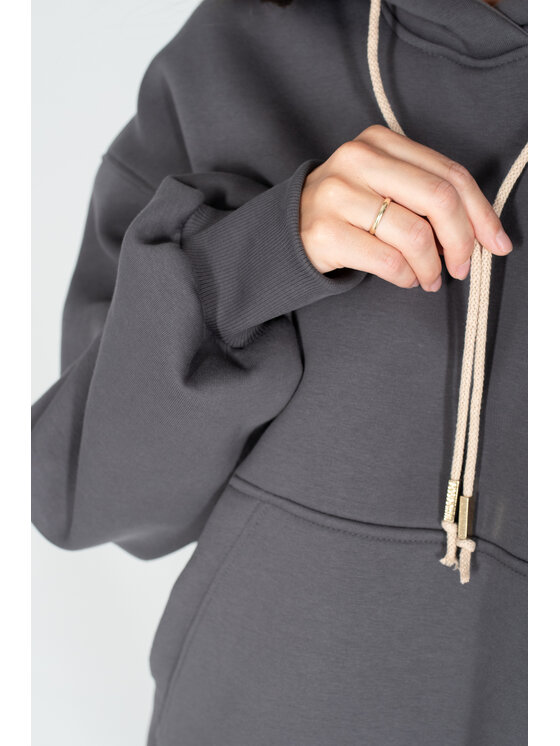 MANDRAGORA MANDRAGORA Bluza cangaroo Szary Oversize