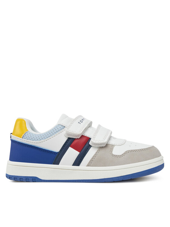 Tommy Hilfiger Tommy Hilfiger Сникърси Flag Low Cut Velcro Sneaker T1X9-33844-1269 S Бял