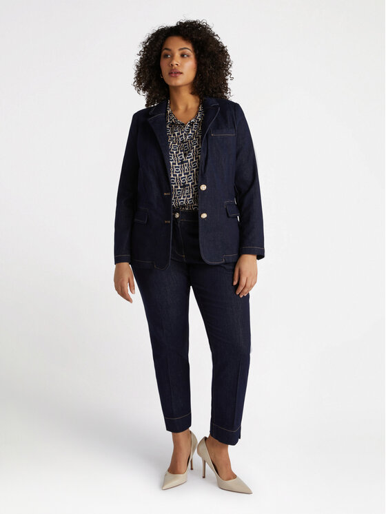 Fiorella Rubino Fiorella Rubino Giacca outdoor Q493T000170N034 Blu A-Line Fit