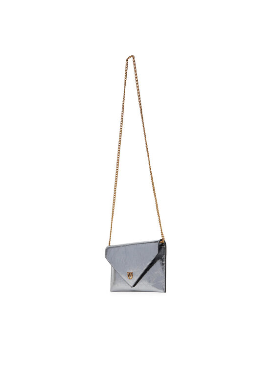 PINKO PINKO Torebka Flat Purse Mini AI 25-26 PCPL 105347 A2OT Srebrny
