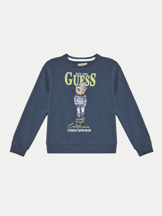 Guess Guess Світшот L5RQ06 KAD74 Cиній Regular Fit