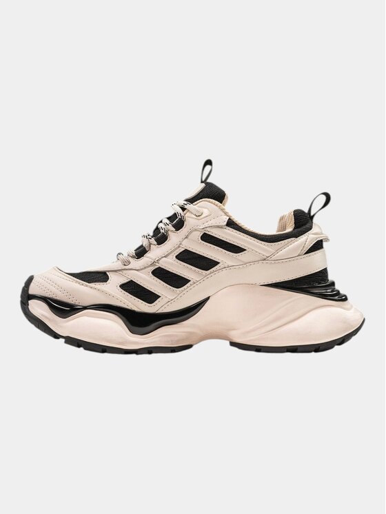 MADE BY SOCIETY MADE BY SOCIETY Sneakersy MBS 02 BEIGE/BLACK W - I15966 Czarny