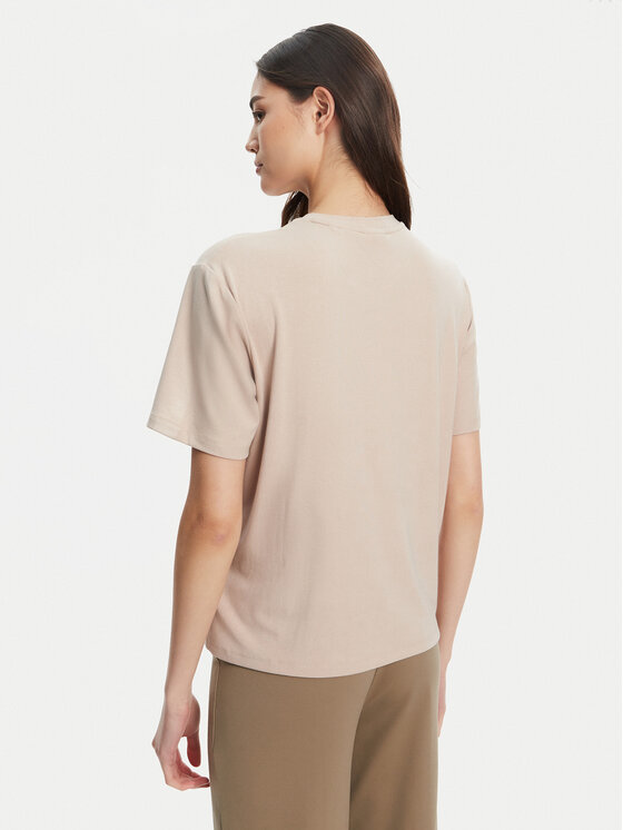 Guess Guess T-Shirt V5YI05 KCOA2 Beżowy Regular Fit
