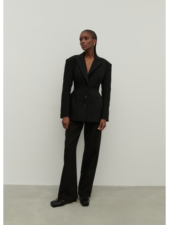 La Mania La Mania Pantaloni da tuta SAVVY Nero Classic Fit