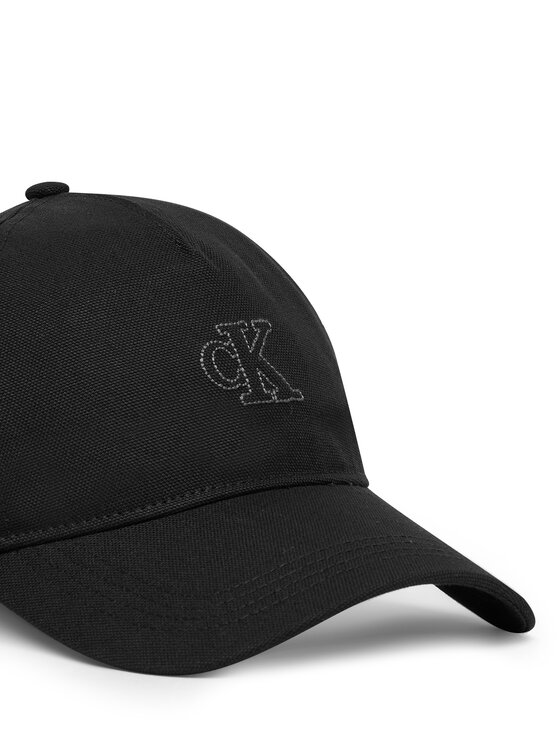 Calvin Klein Calvin Klein Cepure ar nagu Monogram Deboss Canvas Baseball LV04G5027G Melns