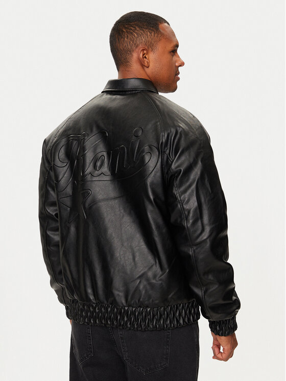 Karl Kani Karl Kani Giacca in similpelle Kani Star 60750004 Nero Regular Fit