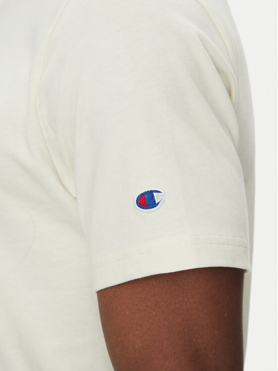 Champion Champion Tričko 221174 Écru Regular Fit