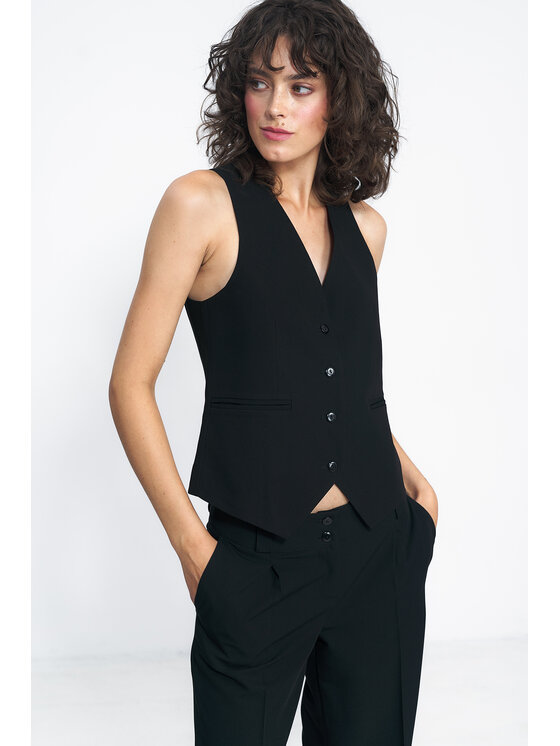 NIFE NIFE Obleková vesta KA03 Černá Classic Fit