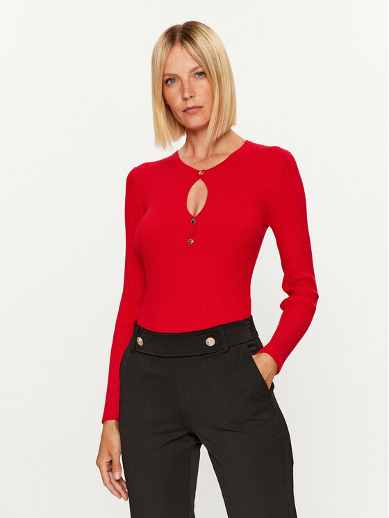 Suéter Pulóver Para Mujer Morgan - Cuello Montante Bicolor, Ajustado, Manga Larga, Malla Fina