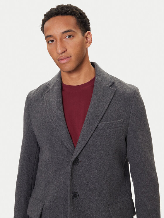 United Colors Of Benetton United Colors Of Benetton Vilnonis paltas 2X59UN05M Pilka Regular Fit