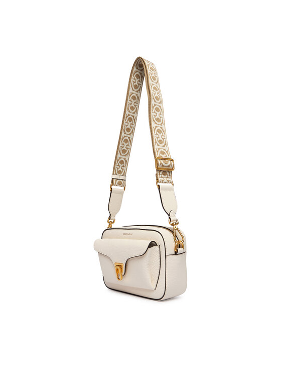 Coccinelle Coccinelle Geantă NOF Coccinelle Beat Soft Ribb E1 NOF 15 02 01 Écru