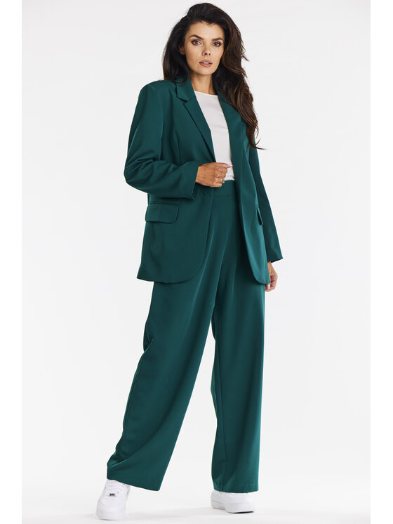 Awama Awama Dámské kalhoty A674 Zelená Basic Fit