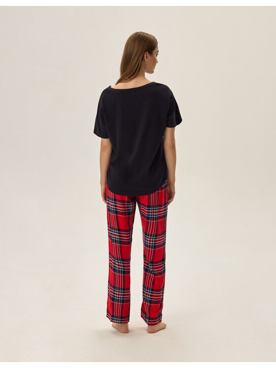 Esotiq Esotiq Piżama 42100 Niebieski Regular Fit